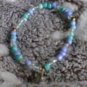 Beaded Silver Ship Steering Wheel Bracelet ⚓